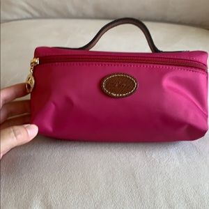 Authentic Longchamp Le Pliage cosmetic case